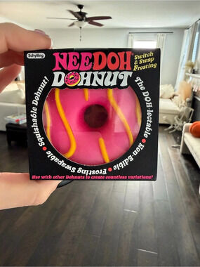 Schylling NeeDoh Dohnut Pink Squishy Toy